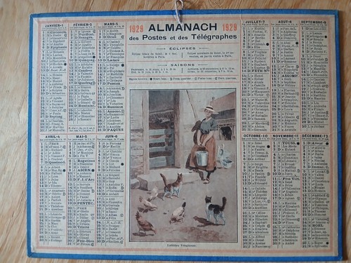 Calendrier ptt almanach - calendrier,
