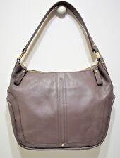 LANCEL, joli Sac " opéra " porté épaule, en cuir gris taupe