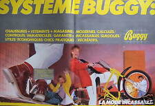 PUBLICITÉ CHAUSSURES ET VÊTEMENTS SYSTEME BUGGY LA MODE INCASSABLE