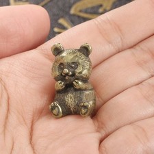 Brass Panda Bear Figurine Panda Bear Statue pour le bureau du salon du thé