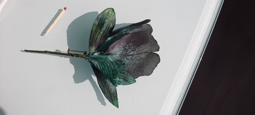 Broche fleur tissu de grand - ,