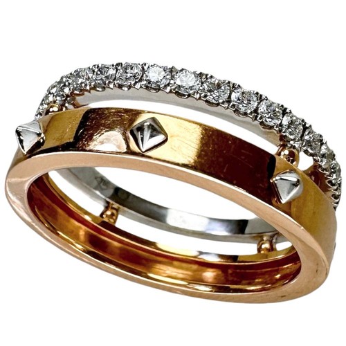 Bague diamants k18pg - bague, us
