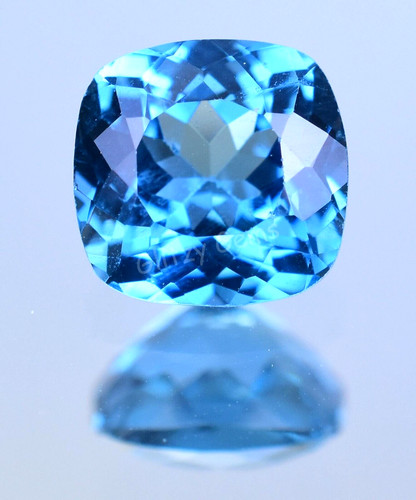 Coussin zircon bleu - coussin, en