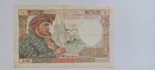 Billets 50f jacques - billets,