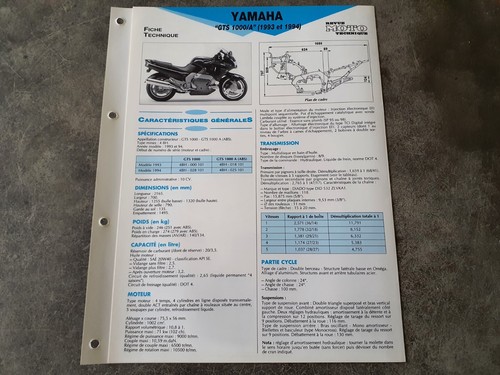 Fiche technique yamaha gts - fiche,