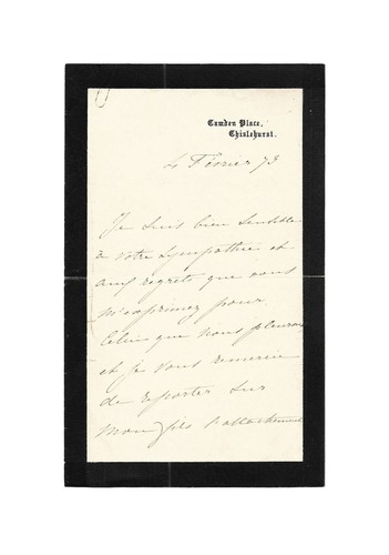 Impératrice eugénie lettre - eugÉnie, /