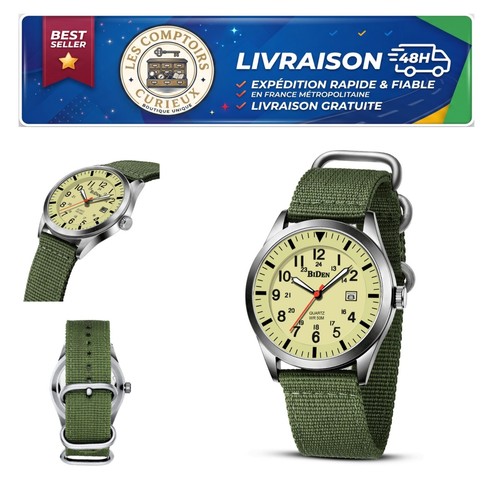 Montre homme hanposh militaire - montre,