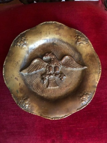 Rare assiette bronze - rare, aigle