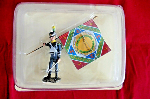 Soldat plomb porte drapeau - de,