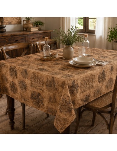 Nappe mondiale brune - , coton