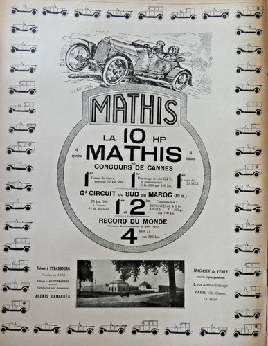 Publicité presse 1921 voiture - publicitÉ,
