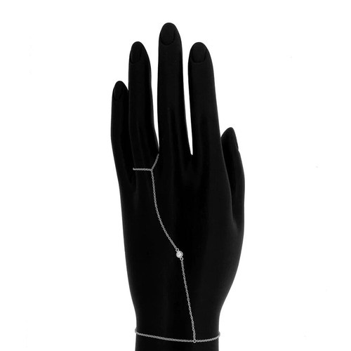 14k blanc diamant - diamant, main