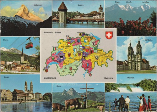 Ancienne carte postale suisse - postale,