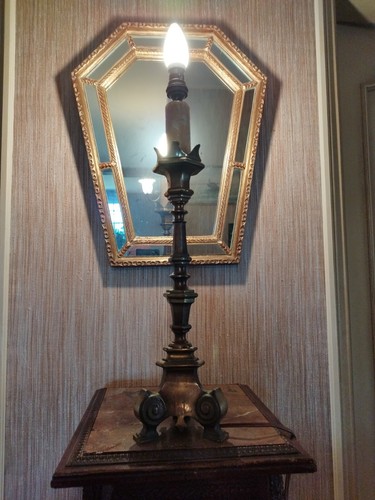 Pied lampe bronze - de,