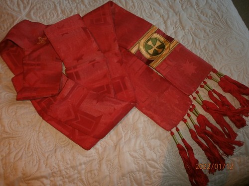 Ancienne etole rouge doublure - ancienne, etole/rouge/doublure