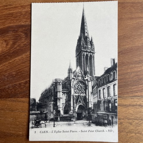 Cpa caen eglise - cpa,