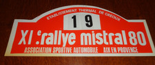 ancienne PLAQUE RALLYE XIe