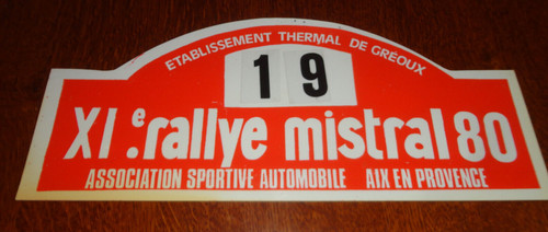 Ancienne plaque rallye - ancienne, xie