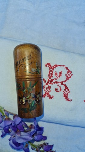 Ancien porte aiguilles bois - porte, en