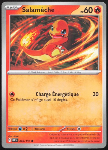 Carte pokémon salamèche - pokémon,