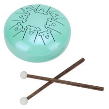 Tongue Drum 5.5in 8 Notes Chakra Tank Alloy Animal Pattern Percussion Instrument