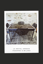 Table en verre fumé et pieds en métal chromé La Metal ARREDO - Milano