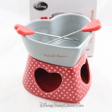 Service à fondue au chocolat DISNEY Minnie céramique coeur (MO)