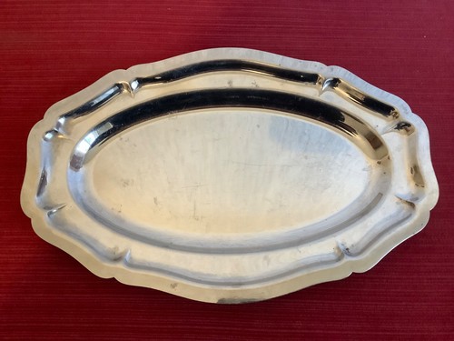 Plat service ovale en inox - "plat,
