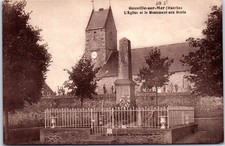 50 GOUVILLE SUR MER - l'eglise & monument aux morts