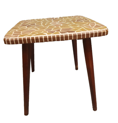 Table fleur mosaïque - table, en