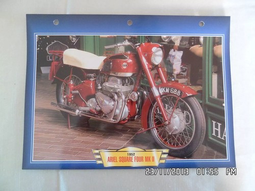 Carte fiche moto ariel square - carte,