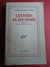 Lettres de jeunesse 1923-1931 de St Exupery -1953-EO non numéroté-NRF