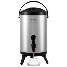 VEVOR 7,6L Distributeur de Boissons Isotherme Fontaine à Eau Chaud et Froid Inox