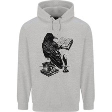 Un Corbeau Lisant Un Livre Littérature Hommes Hoodie 80% Coton