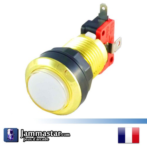 Bouton arcade lumineux doré - doré,
