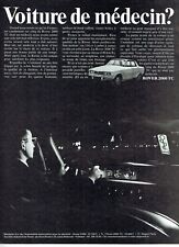  Publicité Advertising 0222  1967   Rover 2000 TC  voiture de médecin?  médaille