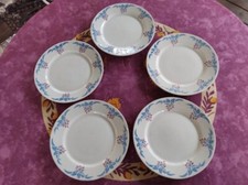 5 Assiettes Plates Faience