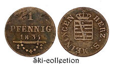 1 Pfennig 1835 SAXE-MEININGEN. États Allemands/ Germany. Cuivre