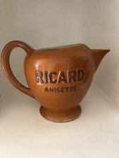 RICARD anisette - ancien et superbe  pichet publicitaire en grès  pastis alcool