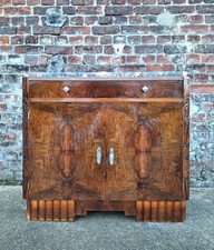 Meuble art déco, enfilade ancienne plateau marbre, commode