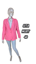 Sita Murt Taille 40  Superbe veste femme rose en coton et lin