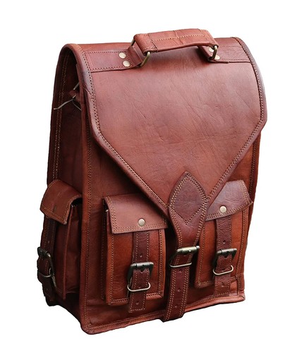 Sac dos cuir vintage - dos,