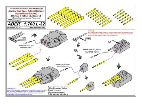 Aber 700 032 canons - s, 1:700