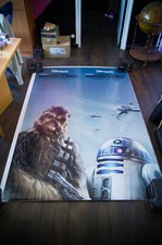 STAR WARS DISNEYLAND CONCEPT Uncut Printer's Proof Rolled Movie Poster Original