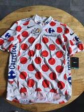 Maillot à Pois Dédicacé – Tour de France 2010 – Jérôme Pineau (Nike, Taille L)