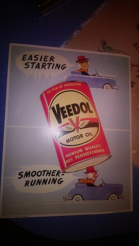 Rare pub veedol 1958 carton - rare,