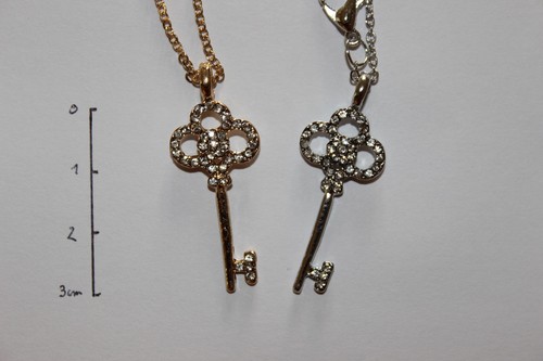 Collier pendentif cle metal - pendentif,