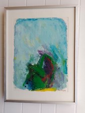 Tableau abstrait cardinal bleu