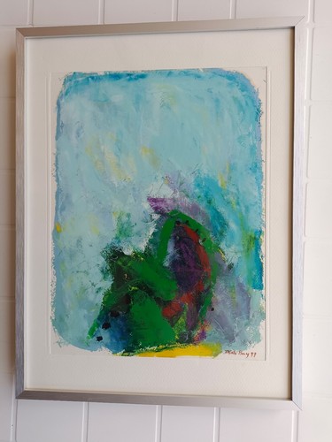 Tableau abstrait cardinal - , bleu