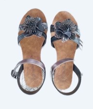 Sandales nu-pieds compensé fleur femmes (pointure 36) talon 4,5 cm comfort :neuf